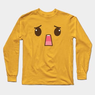 Panicked Cute Face Long Sleeve T-Shirt